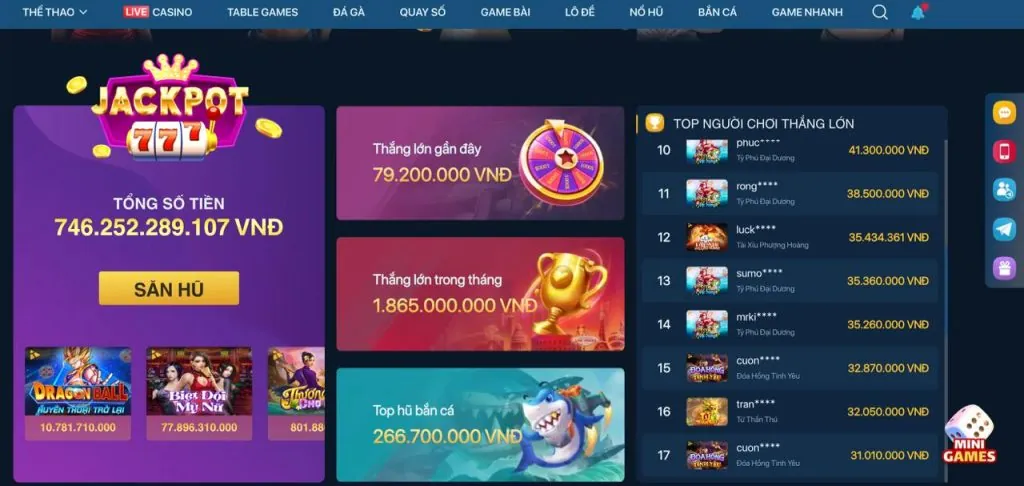 Thưởng nạp lại hàng ngày/tuần mig8 info
